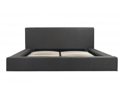 Moe's Selene Modern Upholstered Platform Bed - Dark Sky