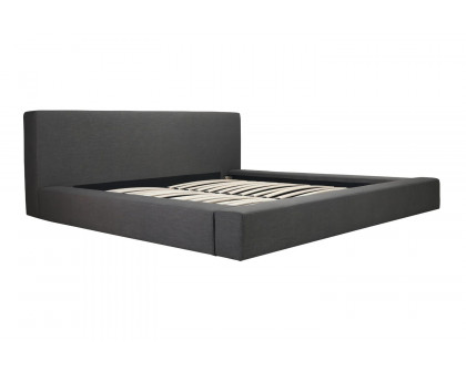 Moe's Selene Modern King Size Upholstered Platform Bed - Dark Sky