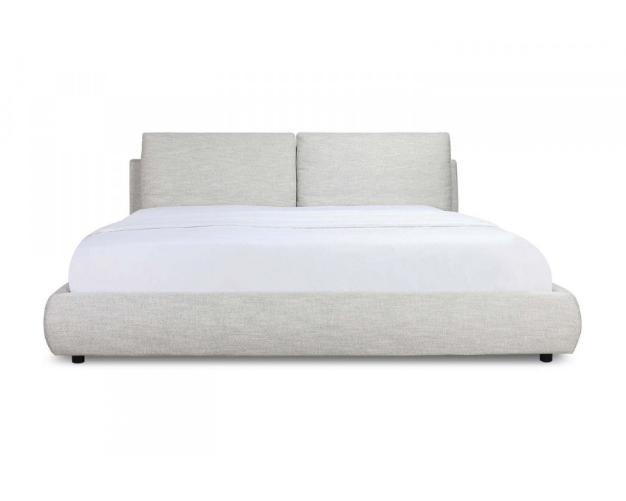 Moe's Seraph Modern King Size Bed with Storage - Stone