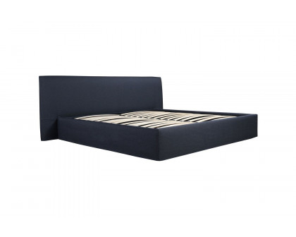 Moe's Orion Modern King Size Bed with Storage - Charcoal Gray