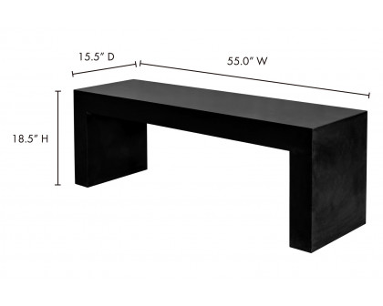 Moe's Lazarus Outdoor Bench - Black