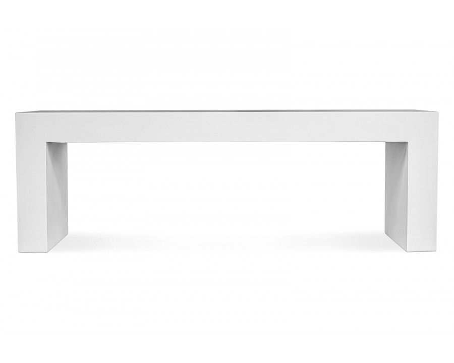 Moe's Lazarus Outdoor Bench - White