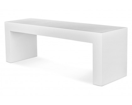 Moe's Lazarus Outdoor Bench - White