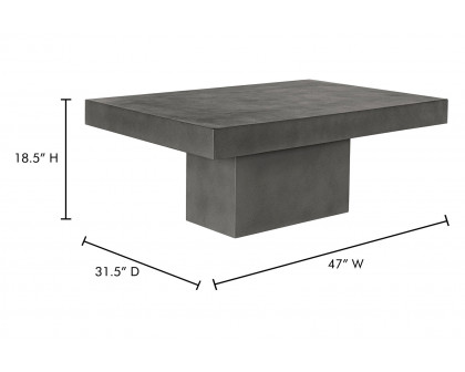 Moe's - Maxima Outdoor Coffee Table in Gray