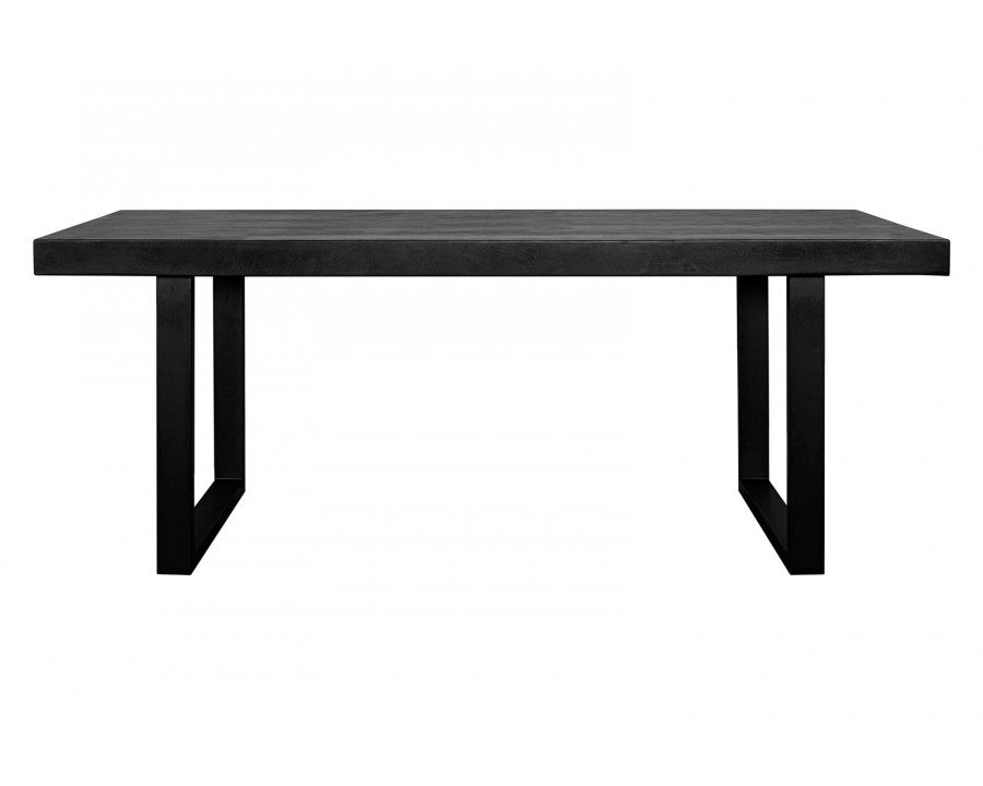 Moe's Jedrik Contemporary Rectangular Outdoor Dining Table - Black, Large