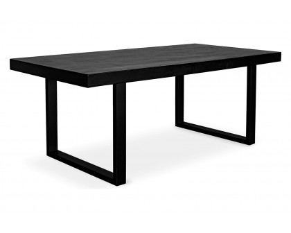 Moe's Jedrik Contemporary Rectangular Outdoor Dining Table - Black, Large