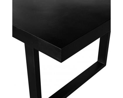 Moe's Jedrik Contemporary Rectangular Outdoor Dining Table - Black, Large