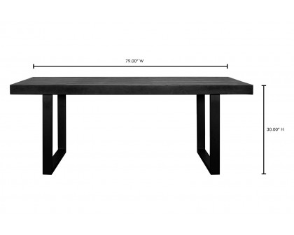 Moe's Jedrik Contemporary Rectangular Outdoor Dining Table - Black, Large