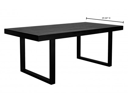 Moe's Jedrik Contemporary Rectangular Outdoor Dining Table - Black, Large