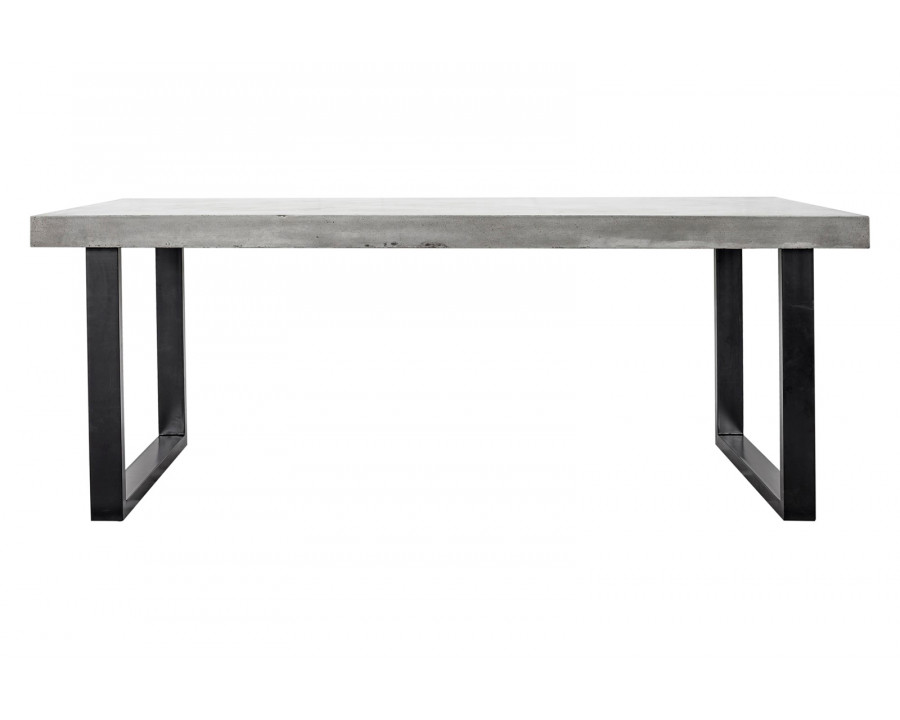 Moe's Jedrik Contemporary Rectangular Outdoor Dining Table - Dark Gray, Large