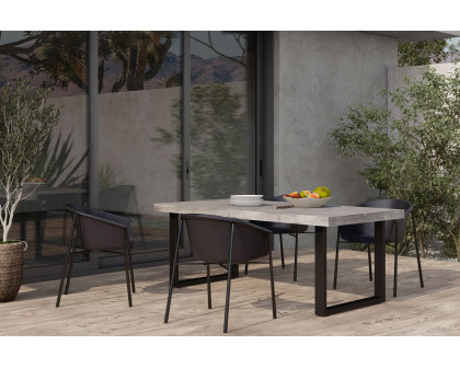 Moe's Jedrik Contemporary Rectangular Outdoor Dining Table - Dark Gray, Large