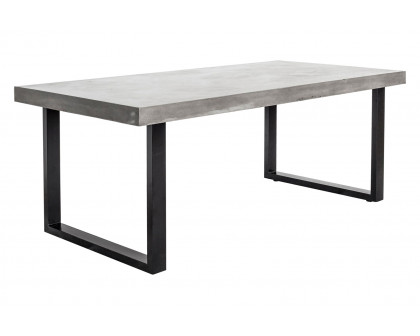 Moe's Jedrik Contemporary Rectangular Outdoor Dining Table - Dark Gray, Large