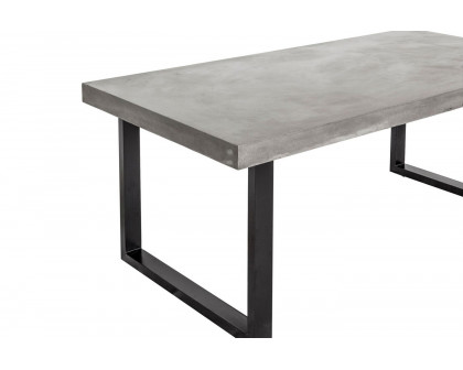 Moe's Jedrik Contemporary Rectangular Outdoor Dining Table - Dark Gray, Large