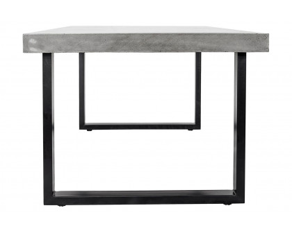 Moe's Jedrik Contemporary Rectangular Outdoor Dining Table - Dark Gray, Large