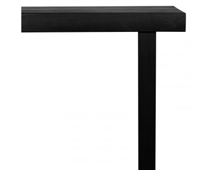 Moe's Jedrik Contemporary Rectangular Outdoor Dining Table - Black, Small