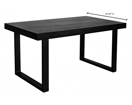 Moe's Jedrik Contemporary Rectangular Outdoor Dining Table - Black, Small