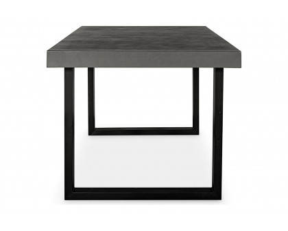 Moe's Jedrik Contemporary Rectangular Outdoor Dining Table - Dark Gray, Small