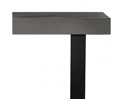 Moe's Jedrik Contemporary Rectangular Outdoor Dining Table - Dark Gray, Small