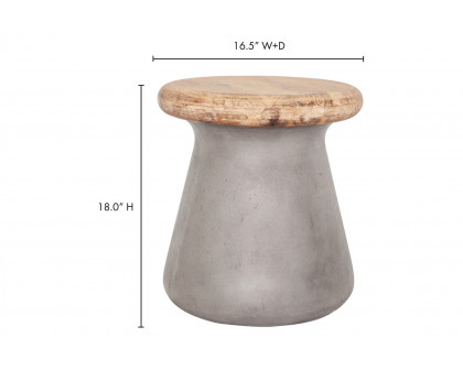 Moe's - Earthstar Outdoor Stool in Gray