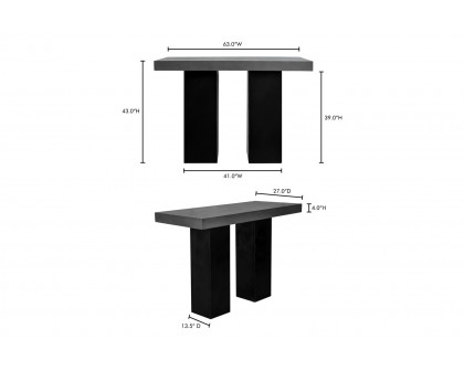 Moe's - Lithic Outdoor Bar Table in Gray