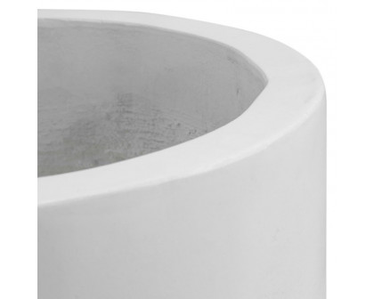 Moe's Everest Round Planter - White, Small