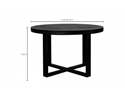 Moe's Jedrik Contemporary Round Outdoor Dining Table - Black, Small