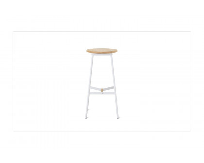 Moe's Mari Modern Bar Stool - White