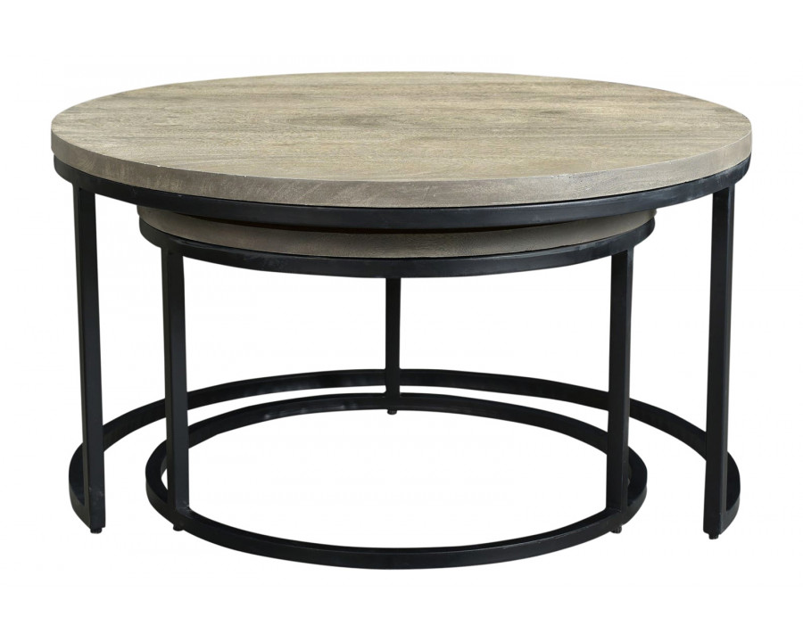 Moe's Drey Round Nesting Coffee Tables Set of 2 - Gray