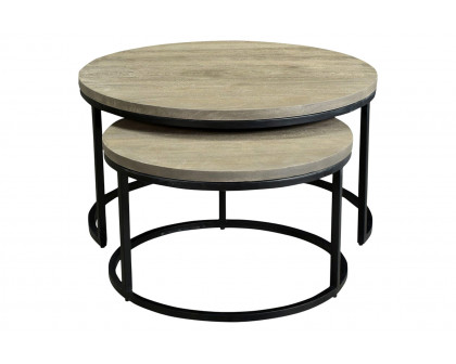 Moe's Drey Round Nesting Coffee Tables Set of 2 - Gray