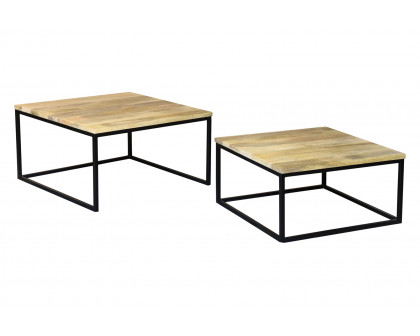 Moe's - Hollis Nesting Coffee Table Set in Brown