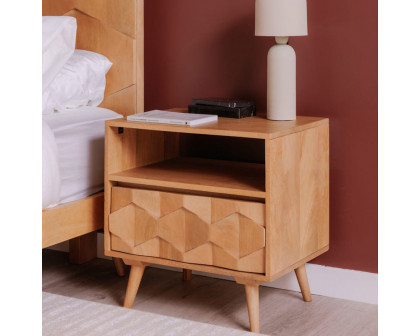 Moe's O2 1 Drawer Nightstand - Light Brown