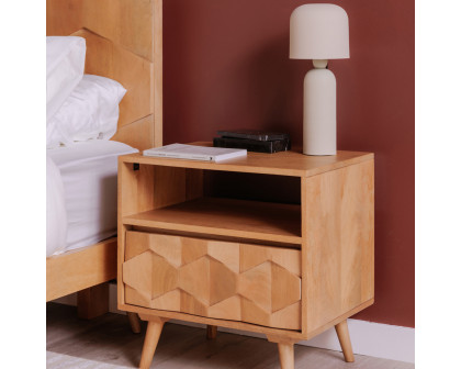 Moe's O2 1 Drawer Nightstand - Light Brown