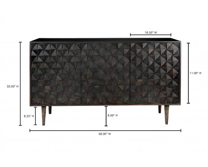 Moe's Pablo 3 Door Sideboard - Black