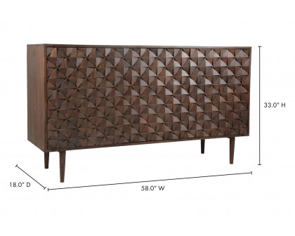 Moe's Pablo 3 Door Sideboard - Dark Brown