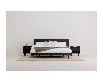 Moe's Pablo Mid-Century Modern Queen Size Bed - Black