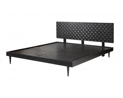 Moe's Pablo Mid-Century Modern Queen Size Bed - Black