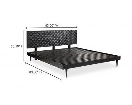 Moe's Pablo Mid-Century Modern Queen Size Bed - Black