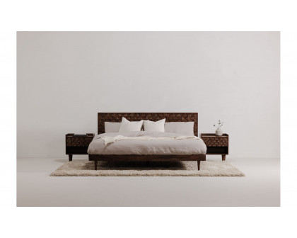 Moe's Pablo Mid-Century Modern Queen Size Bed - Brown