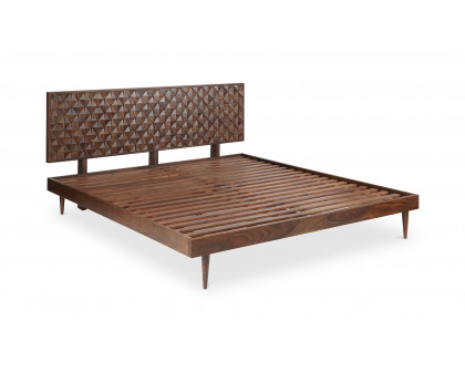 Moe's Pablo Mid-Century Modern Queen Size Bed - Brown