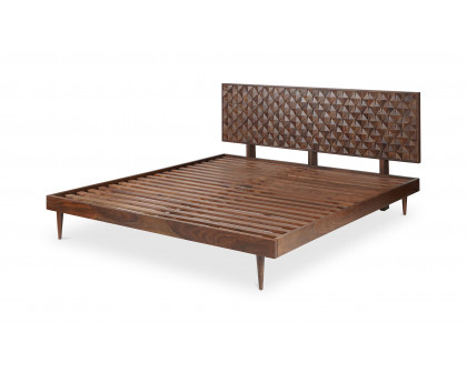 Moe's Pablo Mid-Century Modern Queen Size Bed - Brown