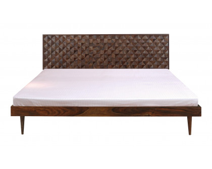 Moe's Pablo Mid-Century Modern Queen Size Bed - Brown