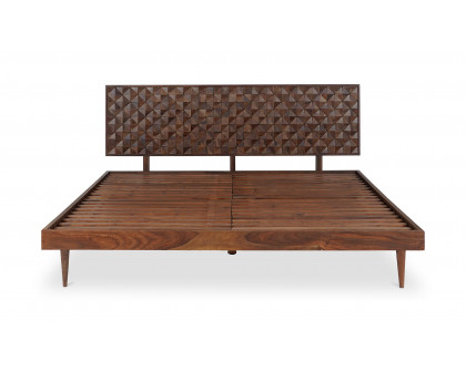 Moe's Pablo Mid-Century Modern King Size Bed - Brown