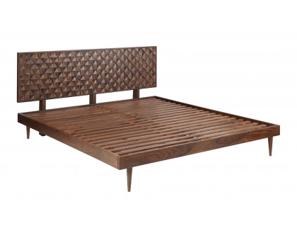 Moe's Pablo Mid-Century Modern King Size Bed - Brown