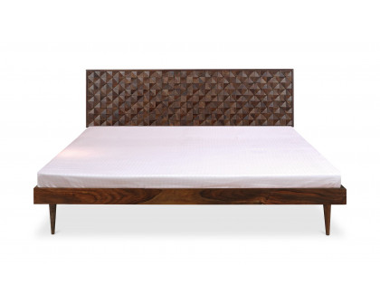 Moe's Pablo Mid-Century Modern King Size Bed - Brown