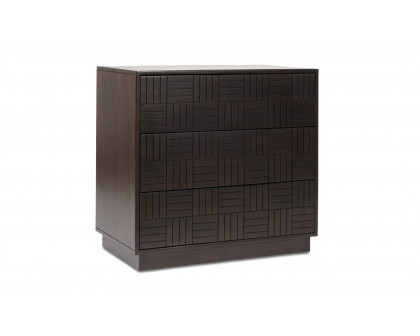 Moe's Denman Mid-Century Modern 3-Drawer Nightstand - Dark Brown