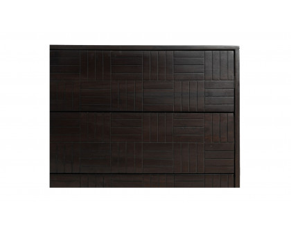 Moe's - Denman Mid-Century Modern 6 Drawers Dresser in Dark Brown