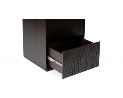 Moe's Denman Mid-Century Modern 2-Drawer Nightstand - Dark Brown