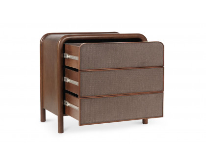 Moe's - Rye Contemporary 3 Drawers Nightstand in Warm Brown