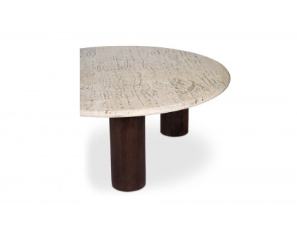 Moe's - Landon Contemporary Round Coffee Table in Beige Travertine