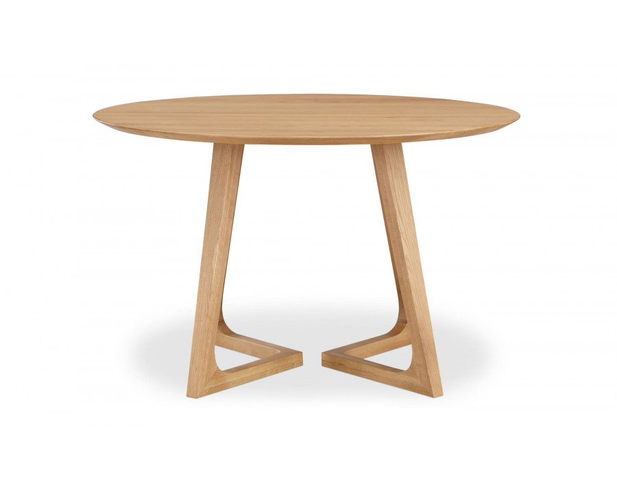 Moe's Godenza Mid-Century Modern Round Dining Table - Oak